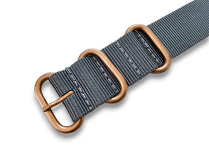 Bronze PVD Nylon Watch Strap Band 20mm 22mm - Wrist Envy