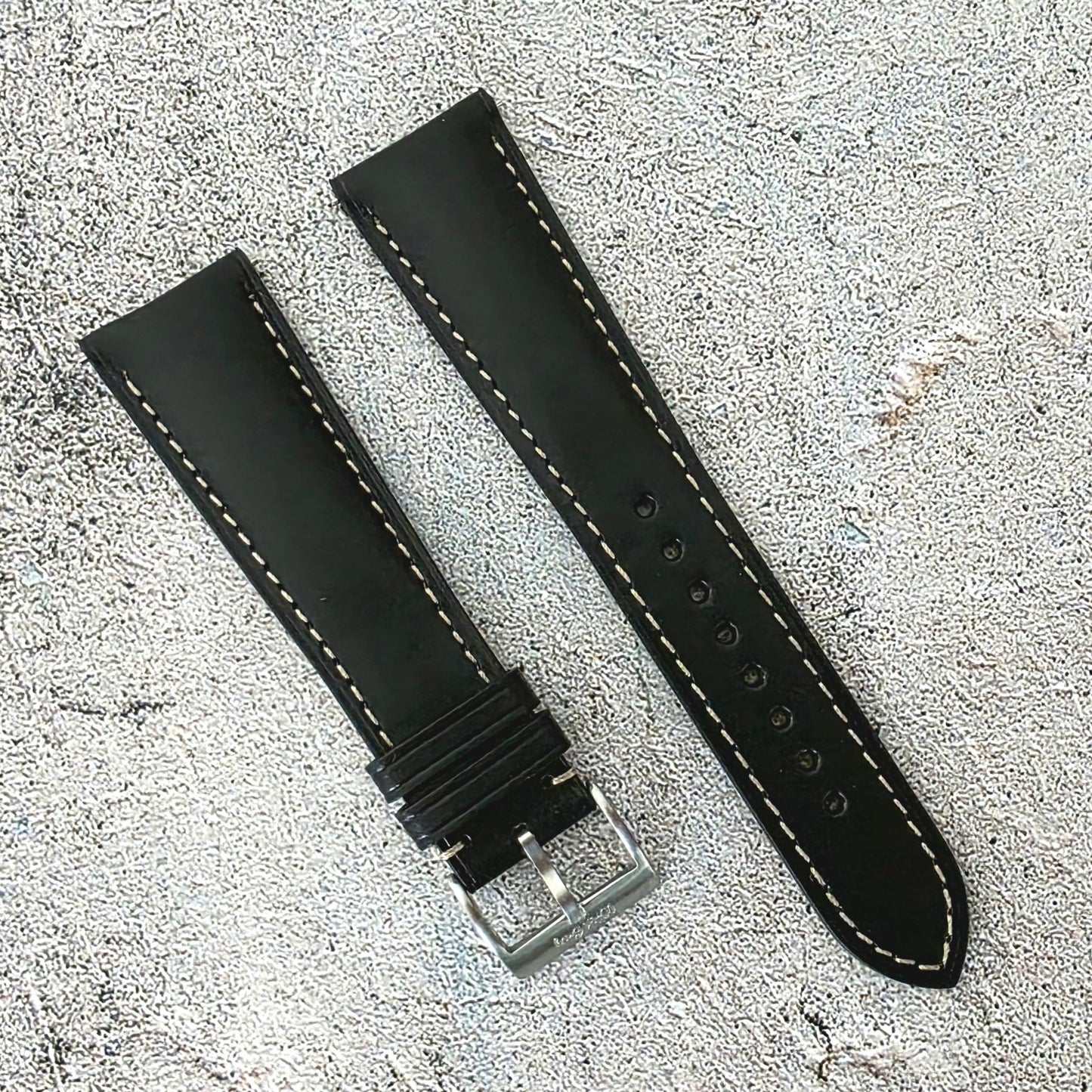 Buttero Leather Strap - Custom Ready Made - Black - Wrist Envy