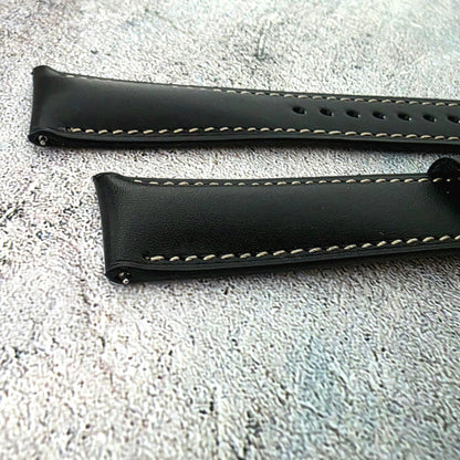 Buttero Leather Strap - Custom Ready Made - Black - Wrist Envy