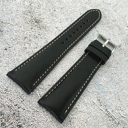Buttero Leather Strap - Custom Ready Made - Black - Wrist Envy