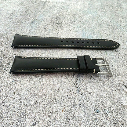 Buttero Leather Strap - Custom Ready Made - Black - Wrist Envy