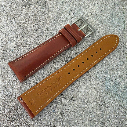 Buttero Leather Strap - Custom Ready Made - Chestnut Brown - Wrist Envy