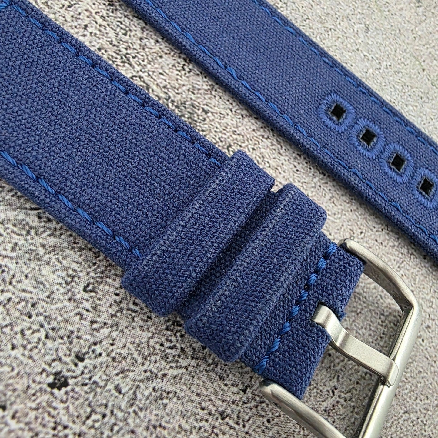 Canvas Watch Strap 22mm Blue - Wrist Envy