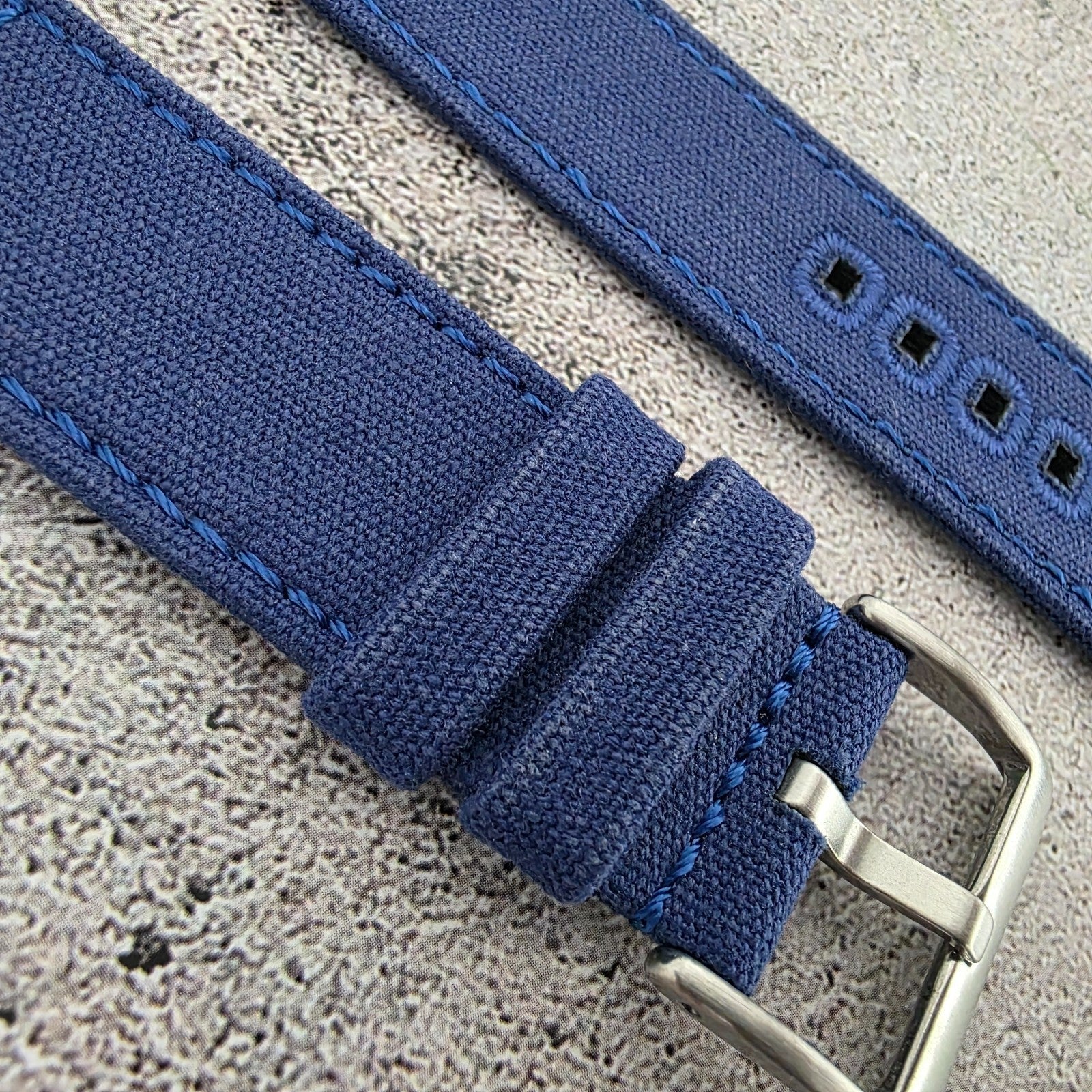 Canvas Watch Strap 22mm Blue - Wrist Envy
