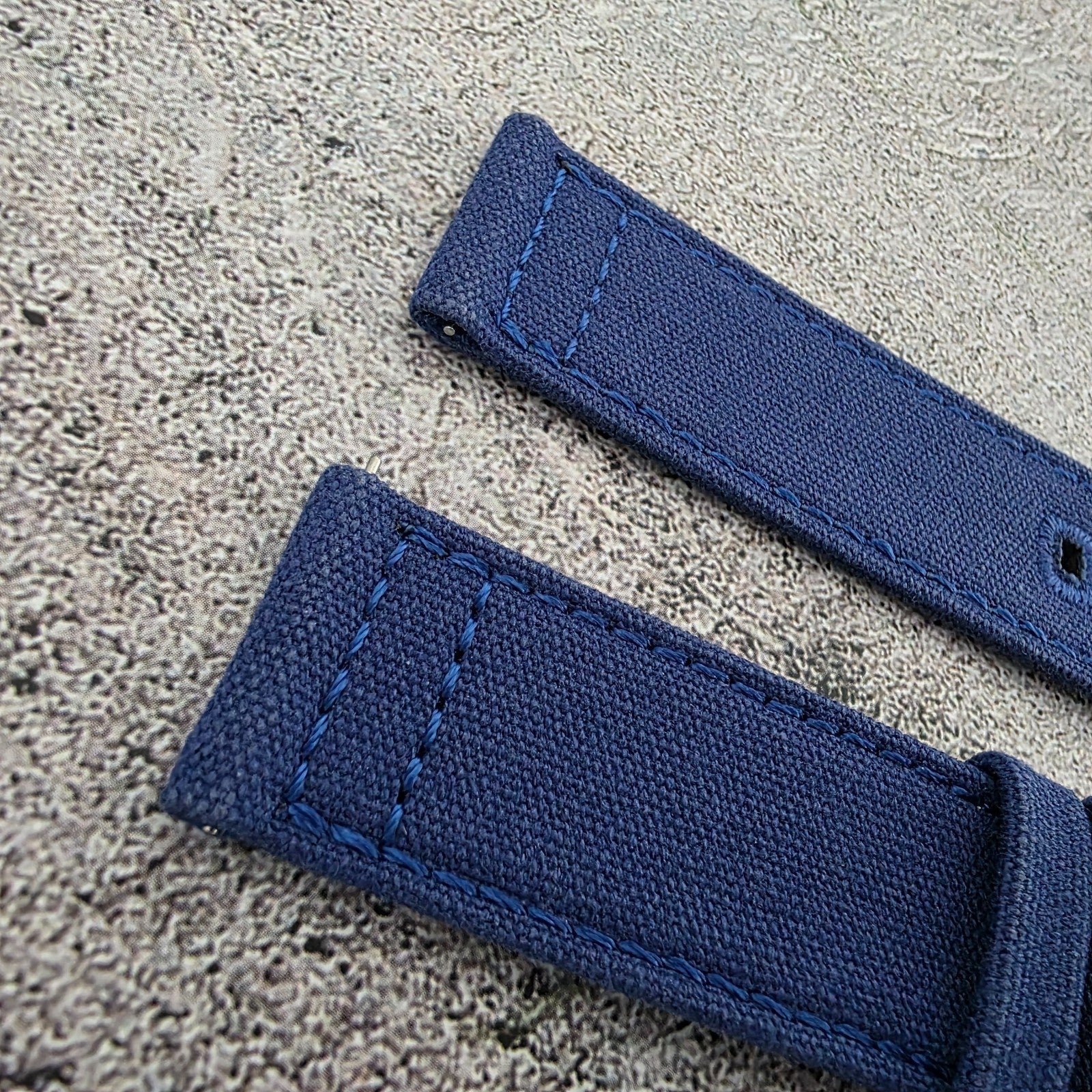 Canvas Watch Strap 22mm Blue - Wrist Envy
