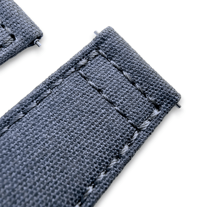 Canvas Watch Strap 22mm Grey - Wrist Envy