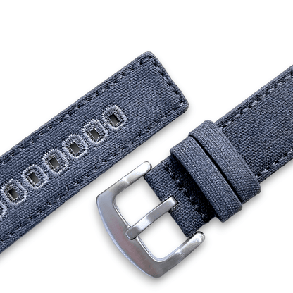 Canvas Watch Strap 22mm Grey - Wrist Envy