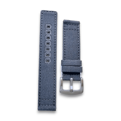 Canvas Watch Strap 22mm Grey - Wrist Envy
