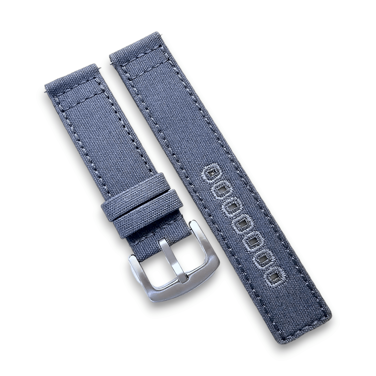 Canvas Watch Strap 22mm Grey - Wrist Envy