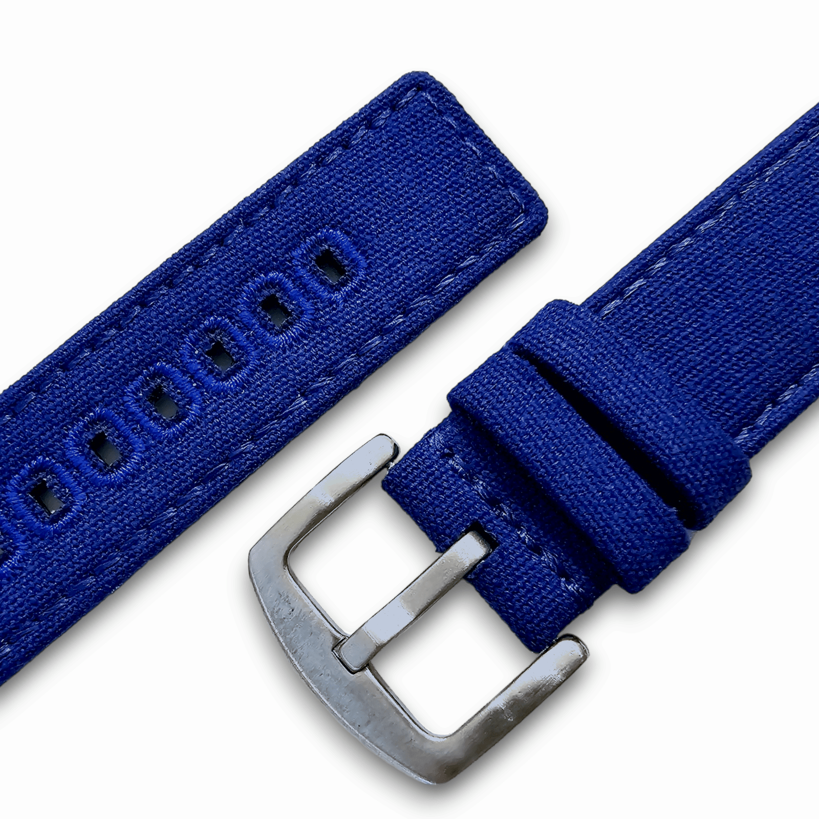 Canvas Watch Strap Band 20mm Blue - Wrist Envy