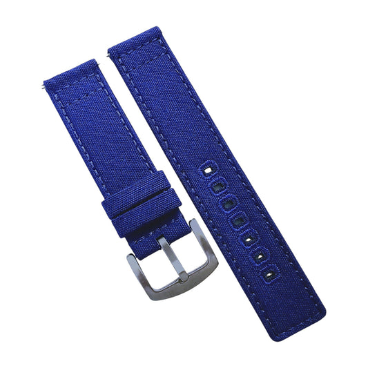 Canvas Watch Strap Band 20mm Blue - Wrist Envy