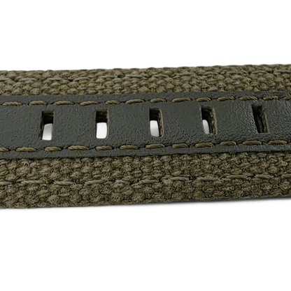 Canvas Watch Strap Band 4mm Thick Leather Field 18 20 22 mm Green Black Beige UK - Wrist Envy