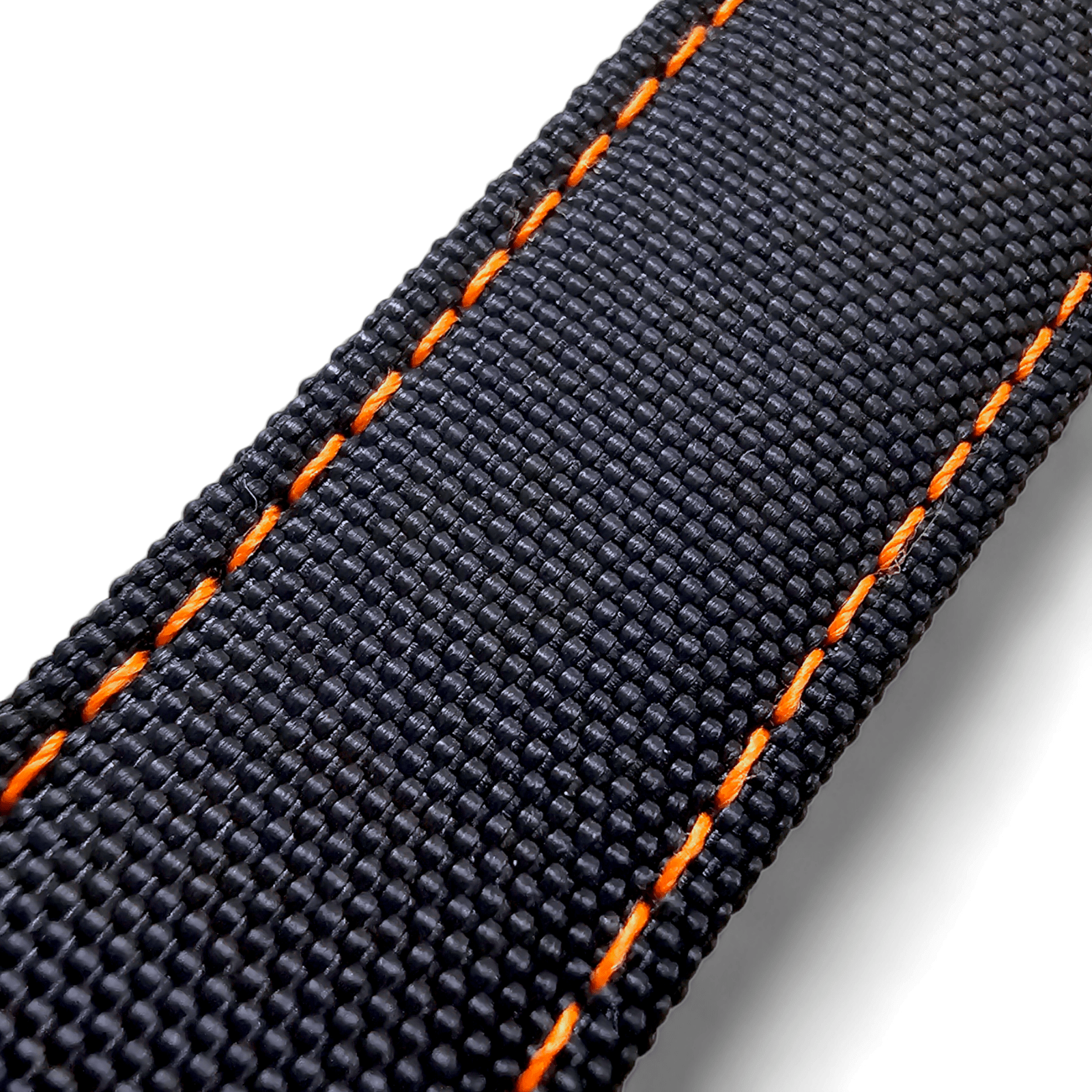 Canvas Watch Strap Band Military Field Sailcloth Black Buckle Orange 22mm Black - Wrist Envy