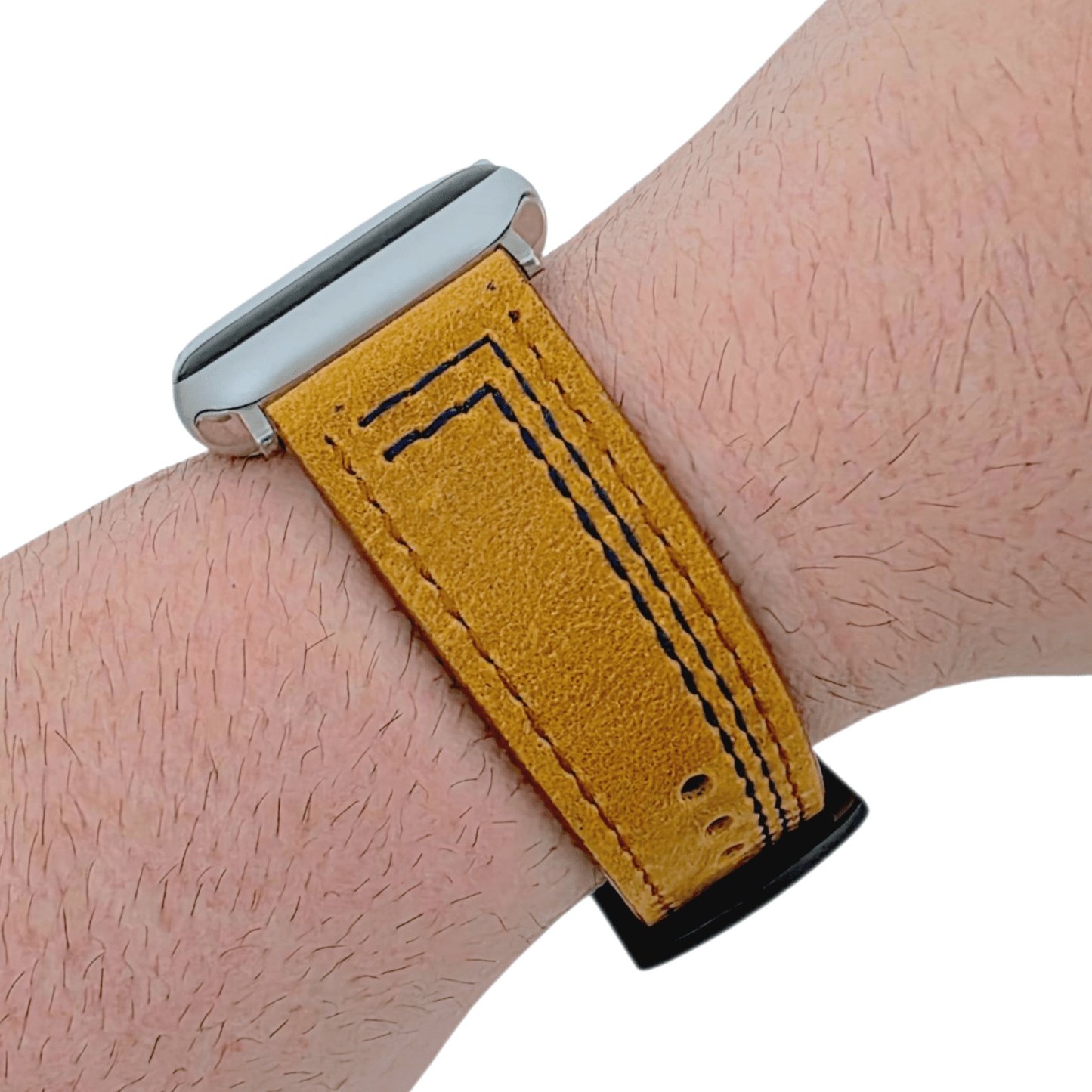 Crazy Horse Leather Watch Strap For Apple Iwatch Brown - Wrist Envy