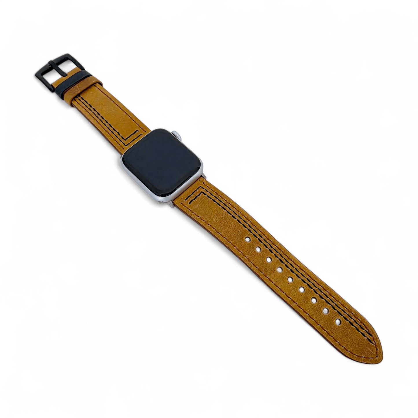 Crazy Horse Leather Watch Strap For Apple Iwatch Brown - Wrist Envy