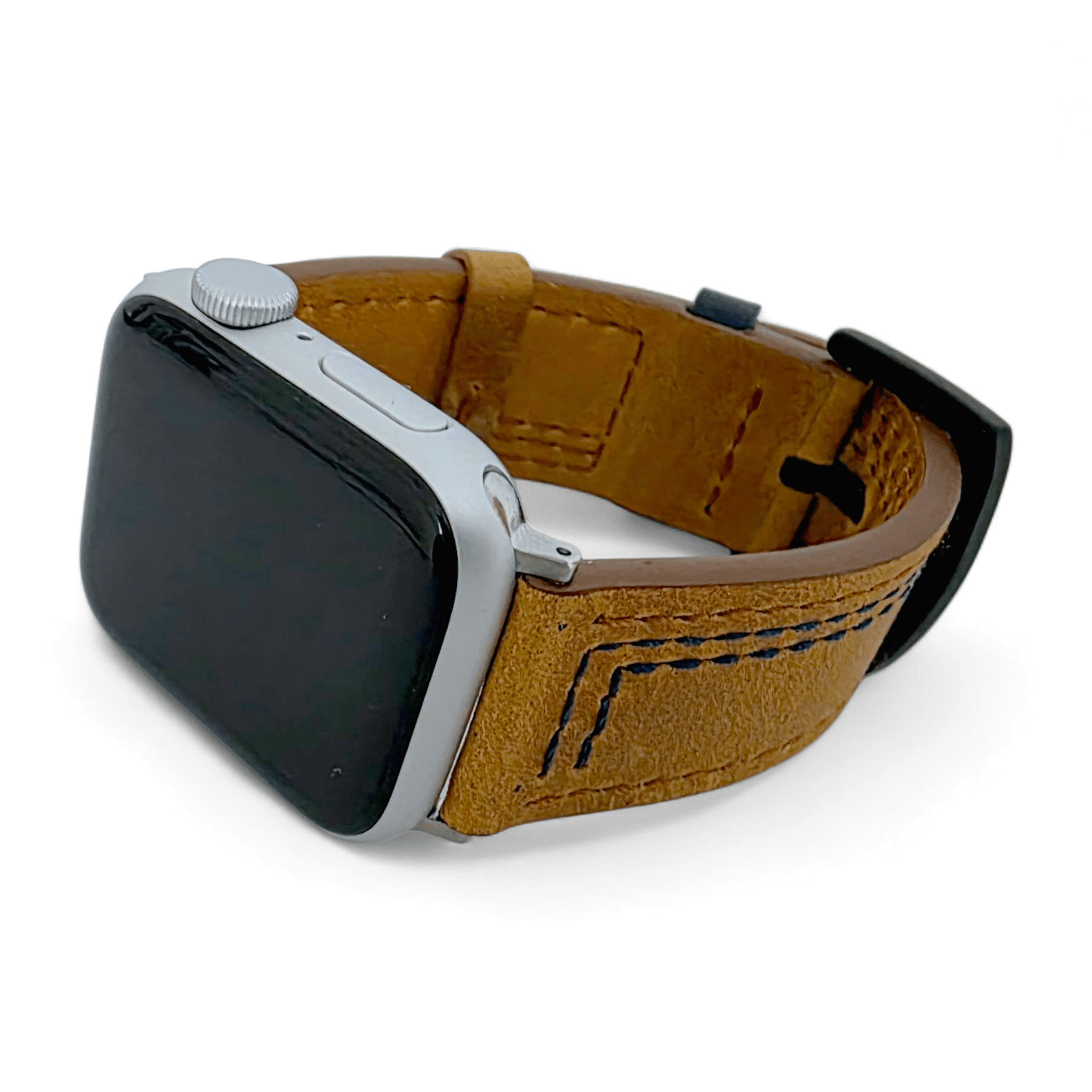 Crazy Horse Leather Watch Strap For Apple Iwatch Brown - Wrist Envy