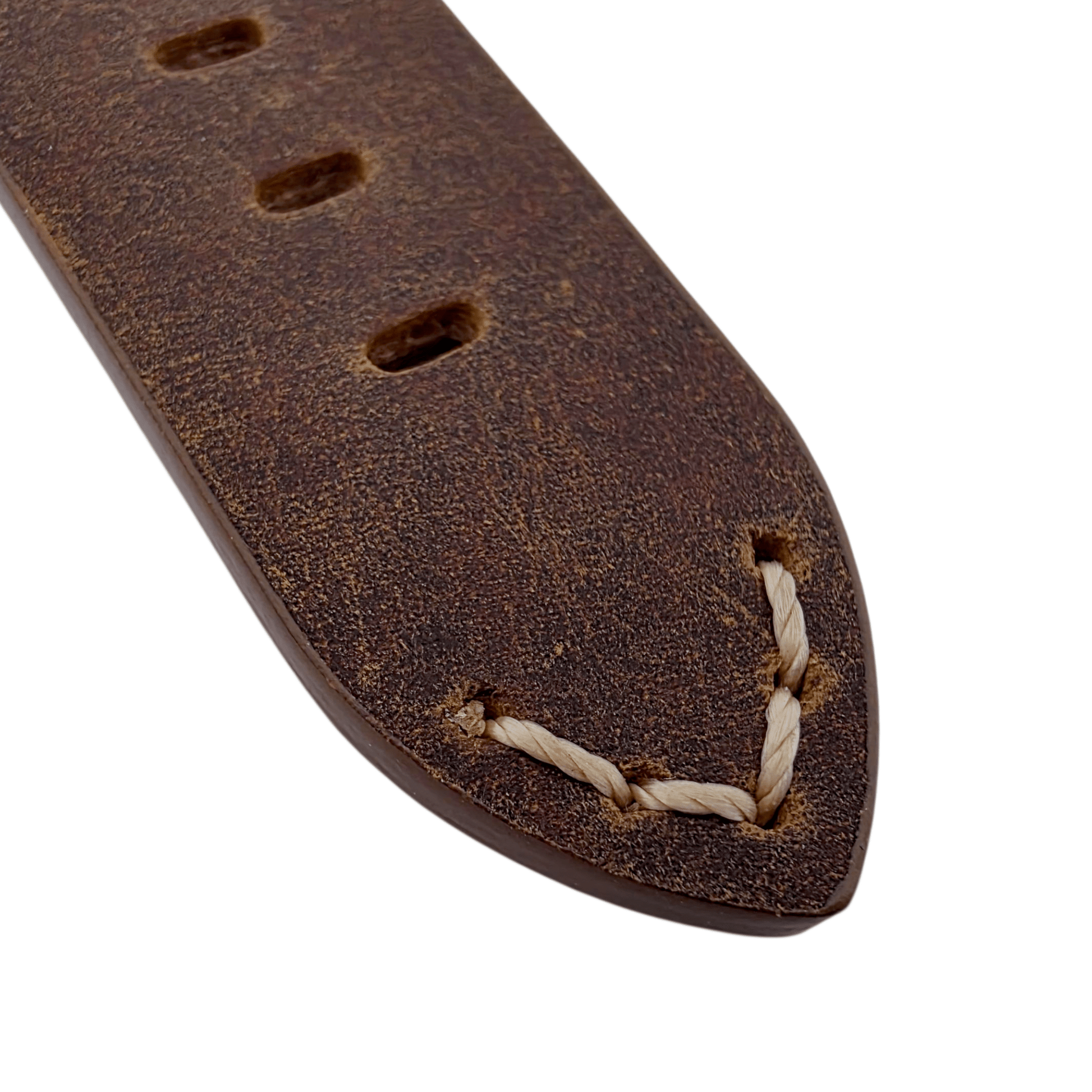 Crazy Horse Thick Leather Watch Strap For Apple Watch Brown - Wrist Envy