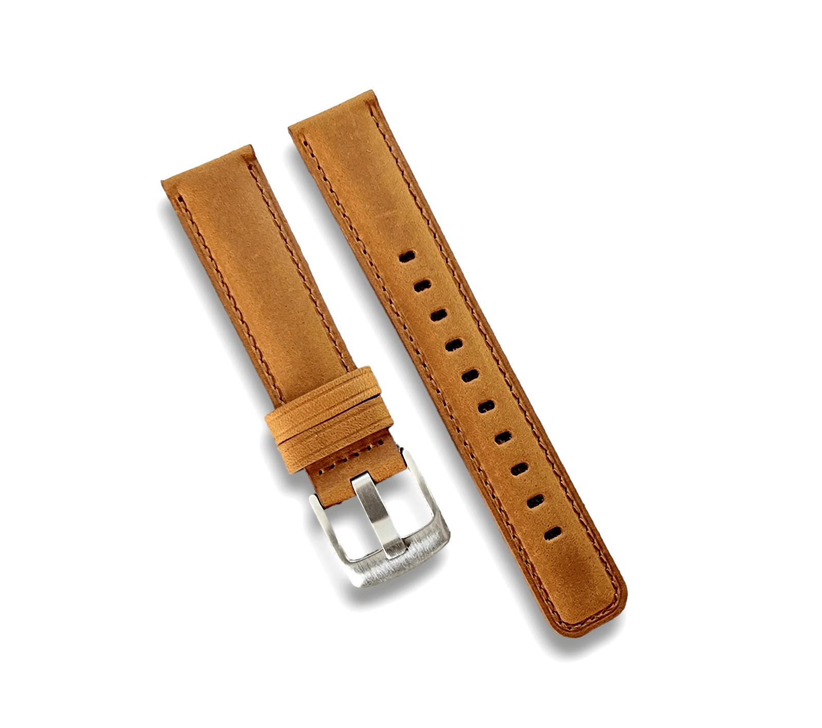 Crazy Horse Vintage Leather Watch Strap Band Quick Release Two Piece 20mm 22mm - Wrist Envy