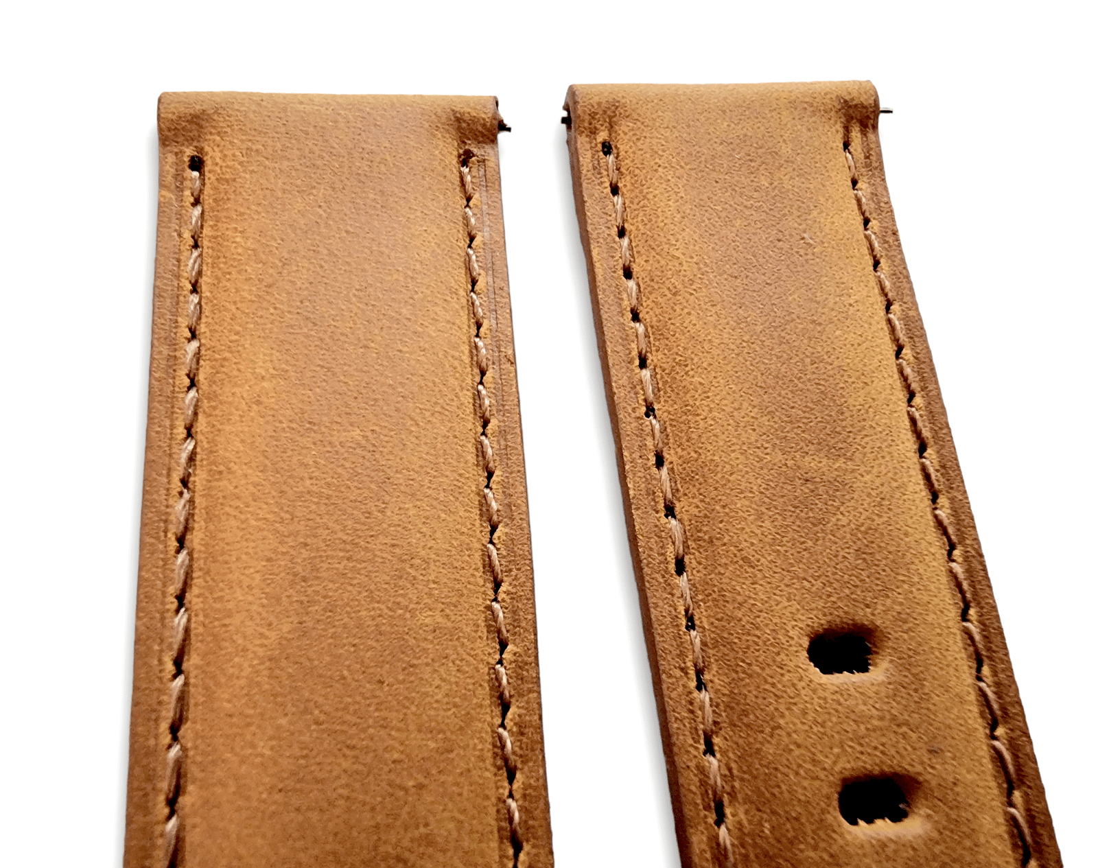 Crazy Horse Vintage Leather Watch Strap Band Quick Release Two Piece 20mm 22mm - Wrist Envy