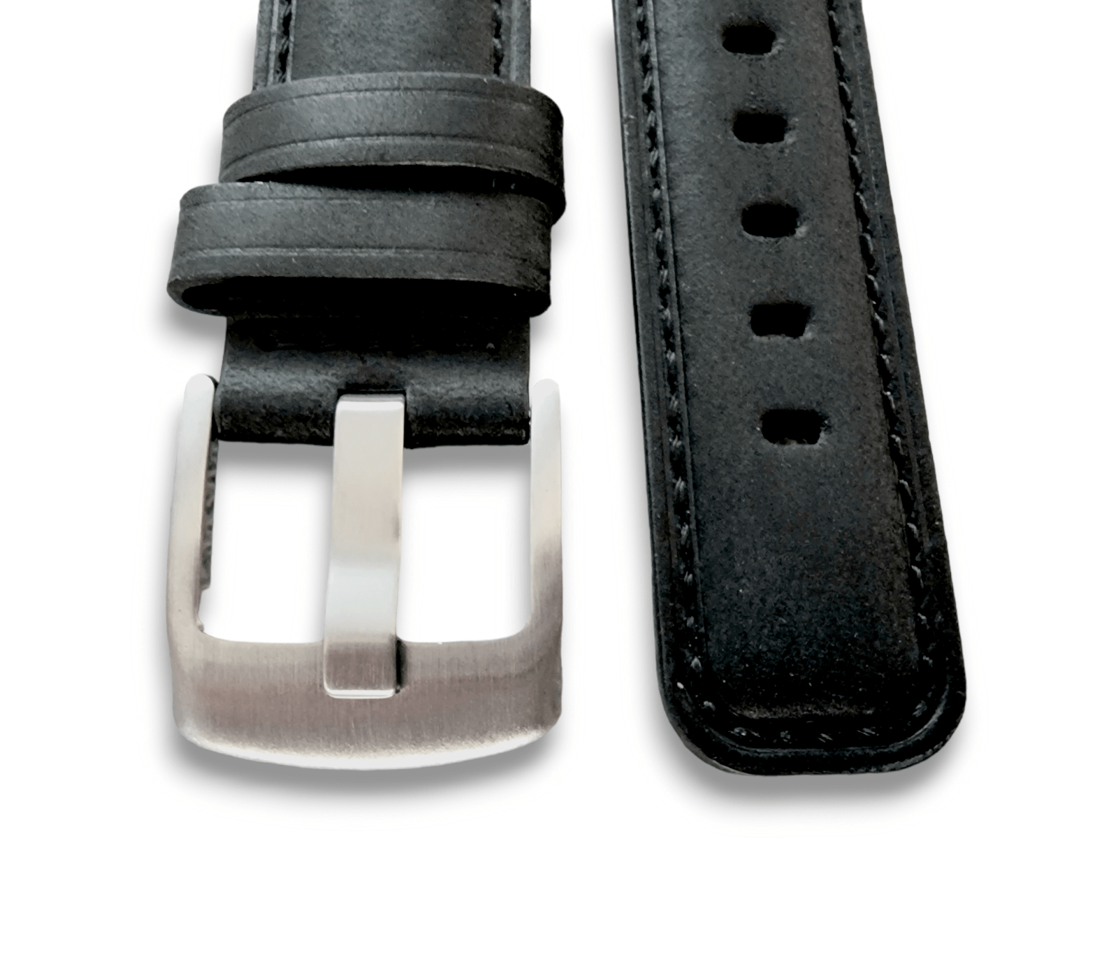 Crazy Horse Vintage Leather Watch Strap Band Quick Release Two Piece 20mm 22mm - Wrist Envy