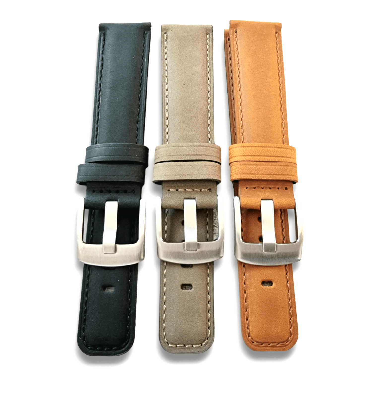 Crazy Horse Vintage Leather Watch Strap Band Quick Release Two Piece 20mm 22mm - Wrist Envy