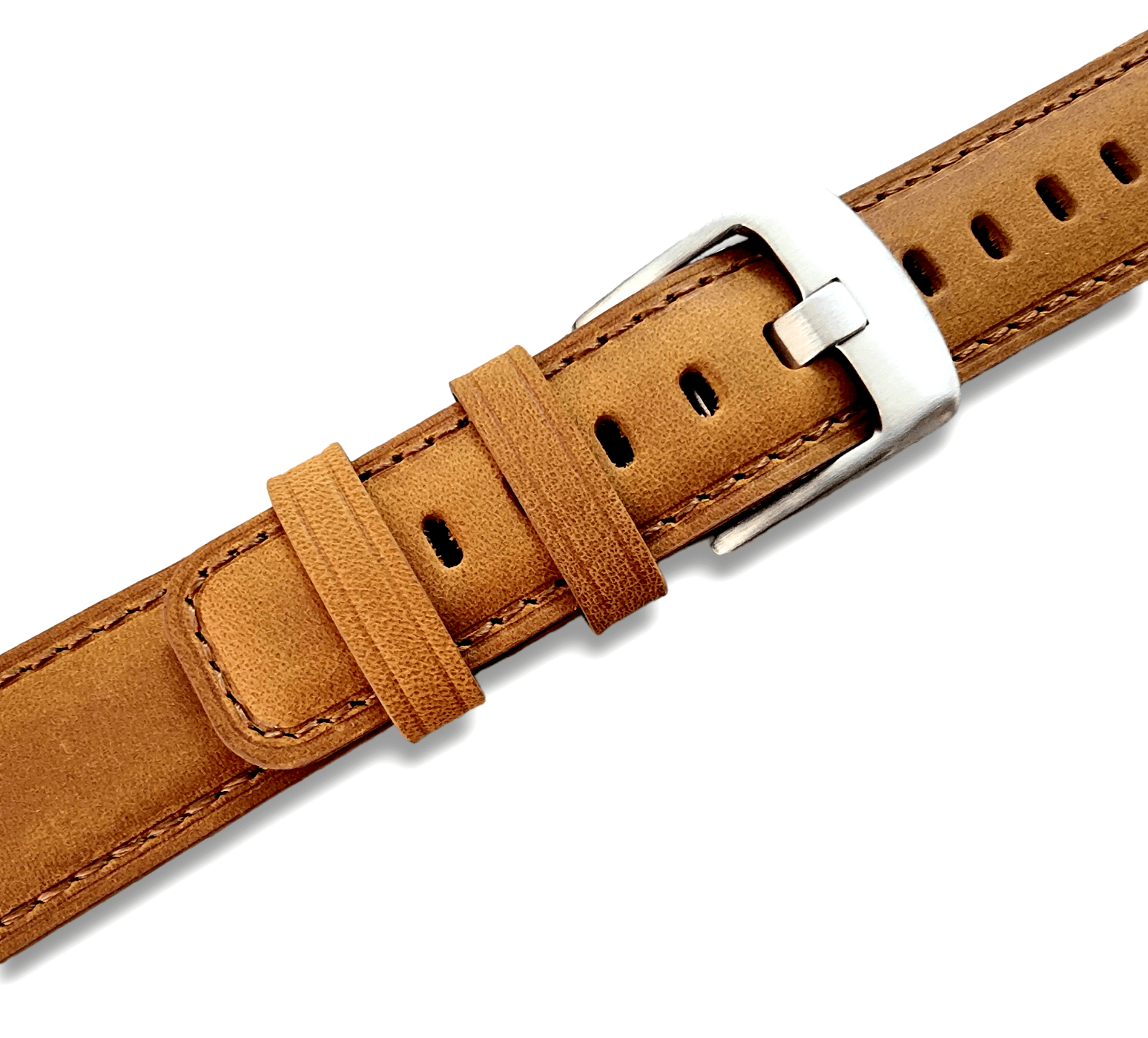Crazy Horse Vintage Leather Watch Strap Band Quick Release Two Piece 20mm 22mm - Wrist Envy