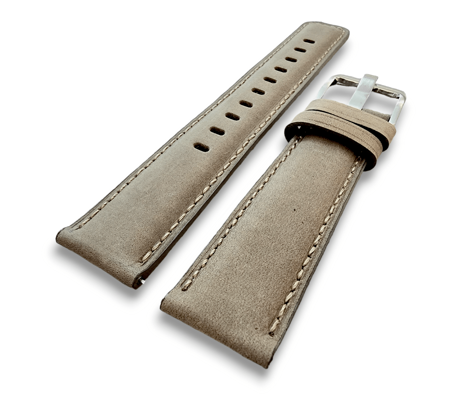 Crazy Horse Vintage Leather Watch Strap Band Quick Release Two Piece 20mm 22mm - Wrist Envy