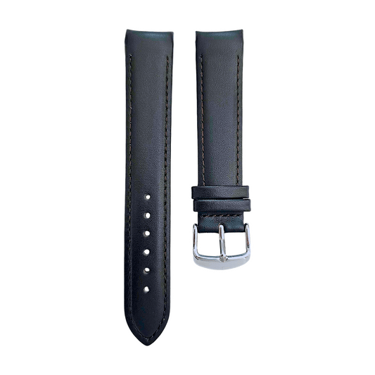 Curved Ends Leather Watch Strap 18mm 20mm 22mm 24mm Smooth and Crocodile Grain - Wrist Envy