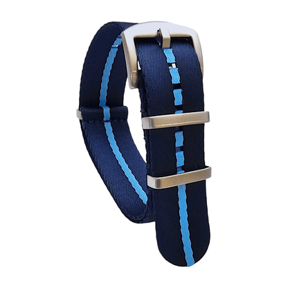 Custom Made Nylon Military Watch Strap Navy Blue 20mm 22mm - Wrist Envy