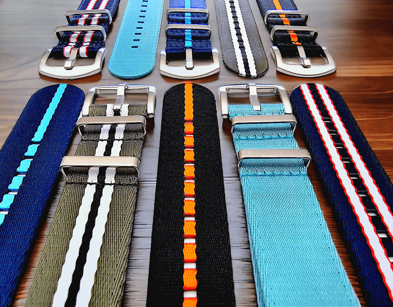 Custom Made Nylon Military Watch Strap Navy Blue 20mm 22mm - Wrist Envy