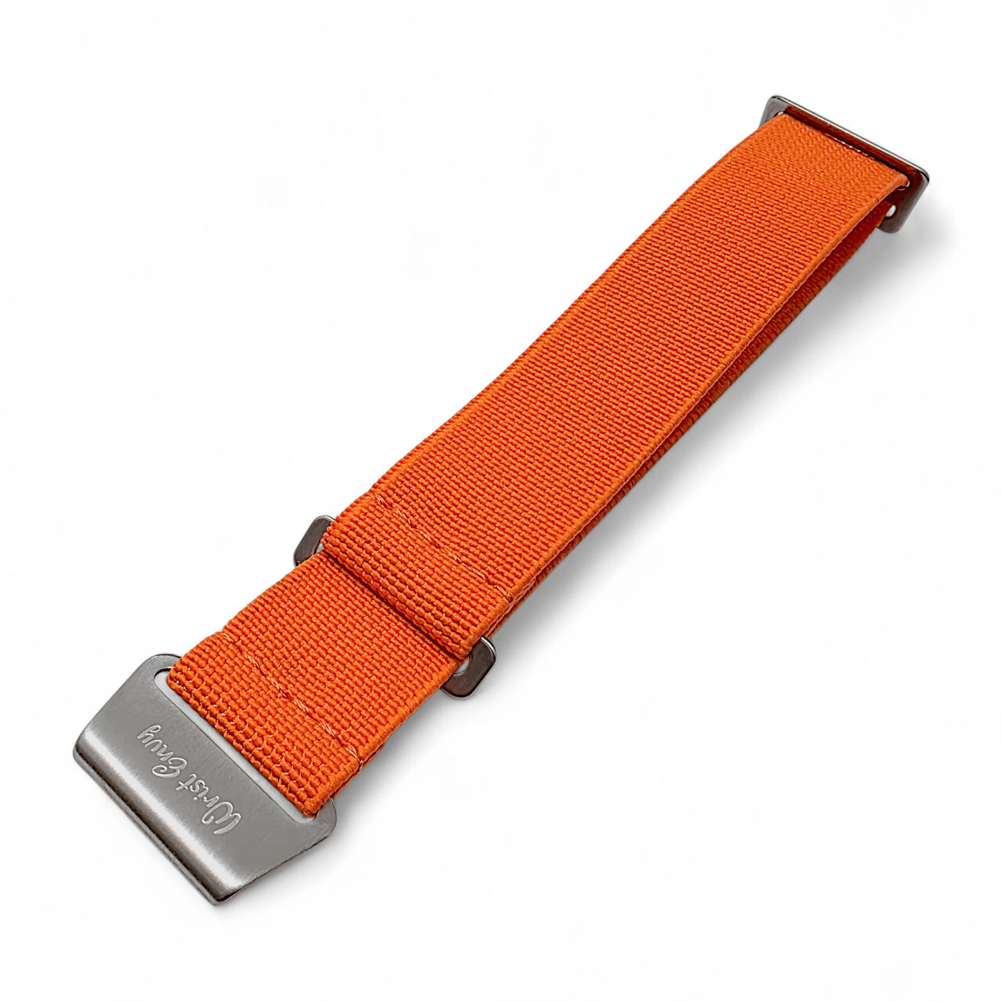 Elastic Nylon French Marine Nationale Watch Strap 20mm 22mm Orange - Wrist Envy