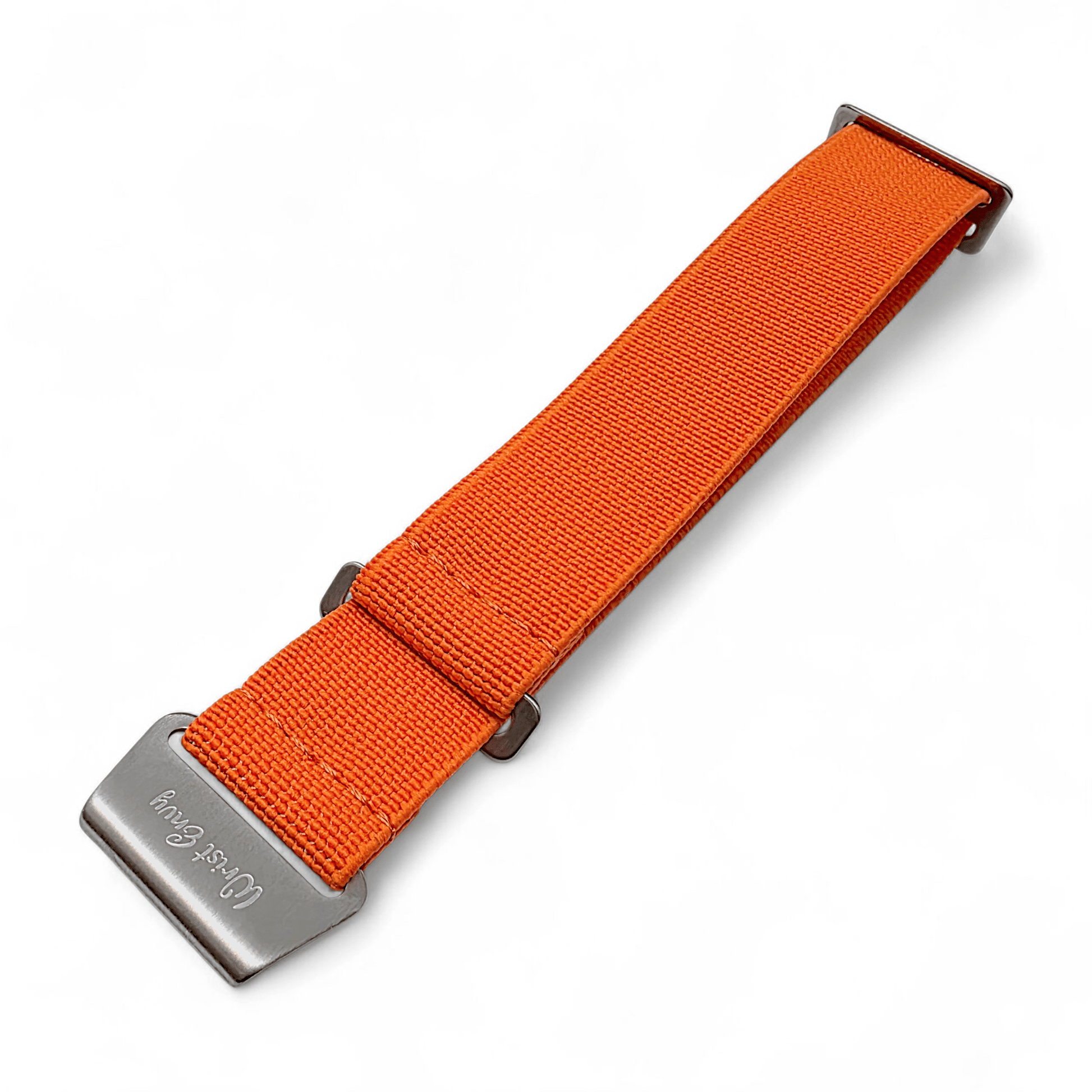 Elastic Nylon French Marine Nationale Watch Strap 20mm 22mm Orange - Wrist Envy