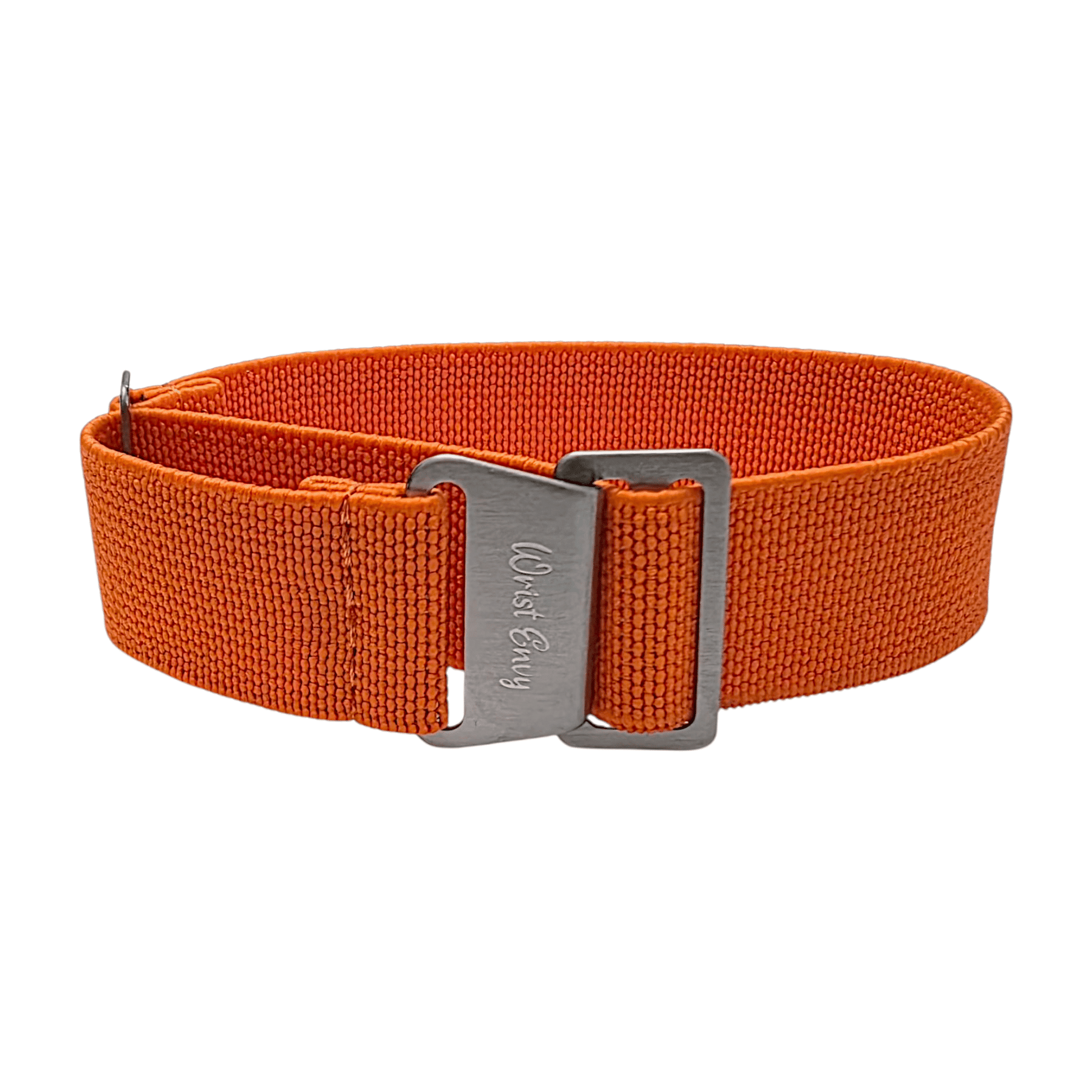 Elastic Nylon French Marine Nationale Watch Strap 20mm 22mm Orange - Wrist Envy