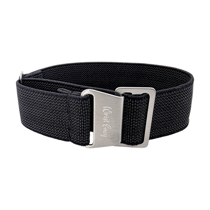 Elastic Nylon Marine Nationale Watch Strap Band 20mm 22mm Black Shades - Wrist Envy