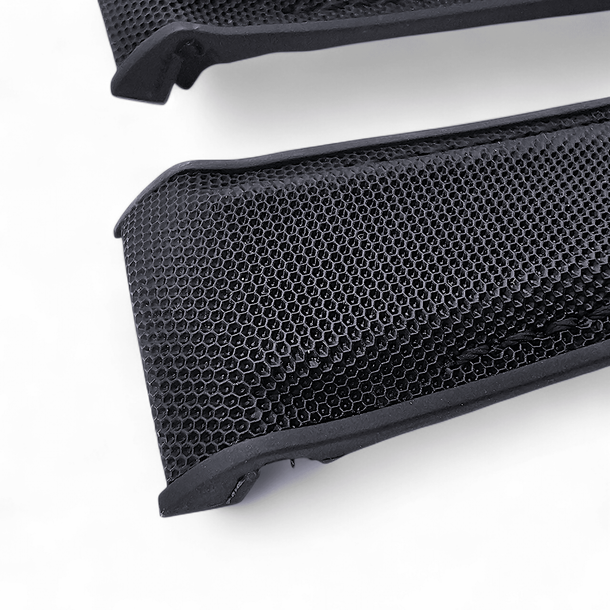 Elite Hybrid FKM Sailcloth Curved End Watch Strap 20mm 21mm 22mm Black - Wrist Envy