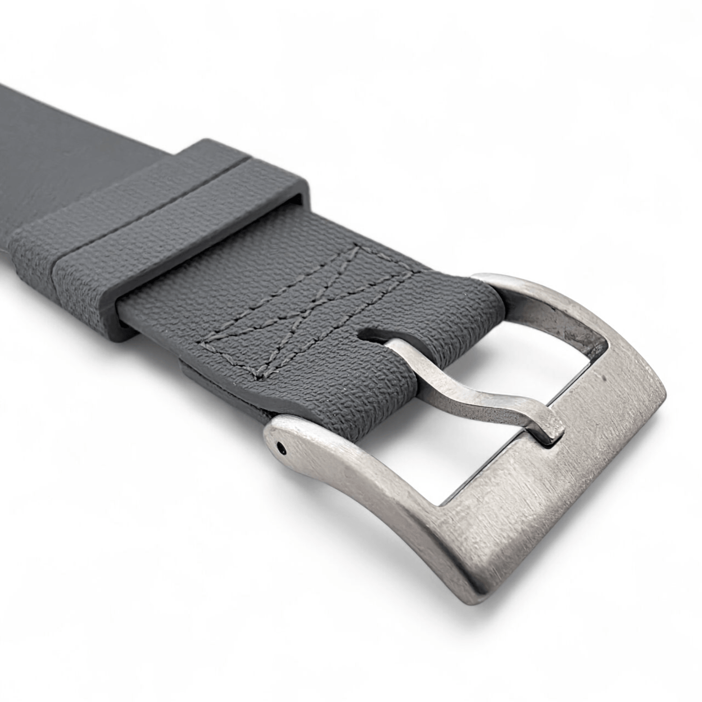 FKM Rubber One Piece Watch Strap Band 1.4mm 20mm 22mm Grey - Wrist Envy