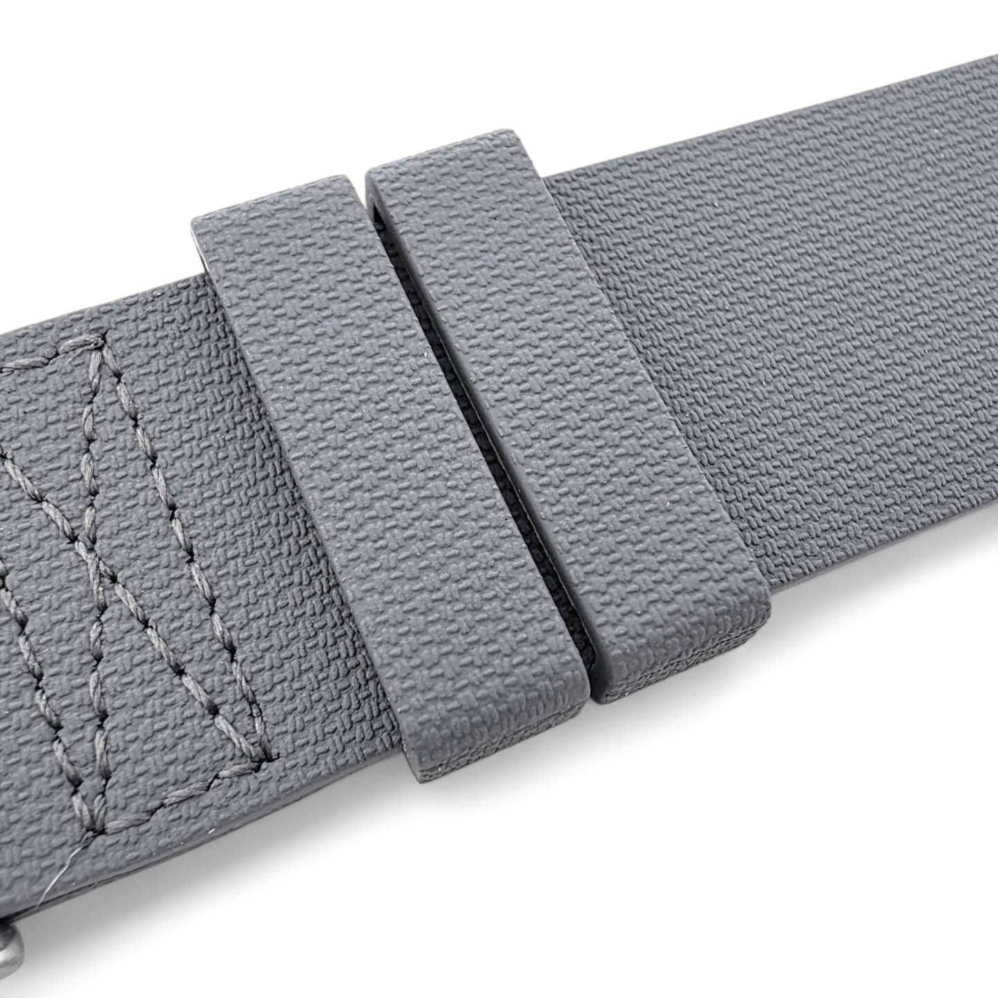 FKM Rubber One Piece Watch Strap Band 1.4mm 20mm 22mm Grey - Wrist Envy