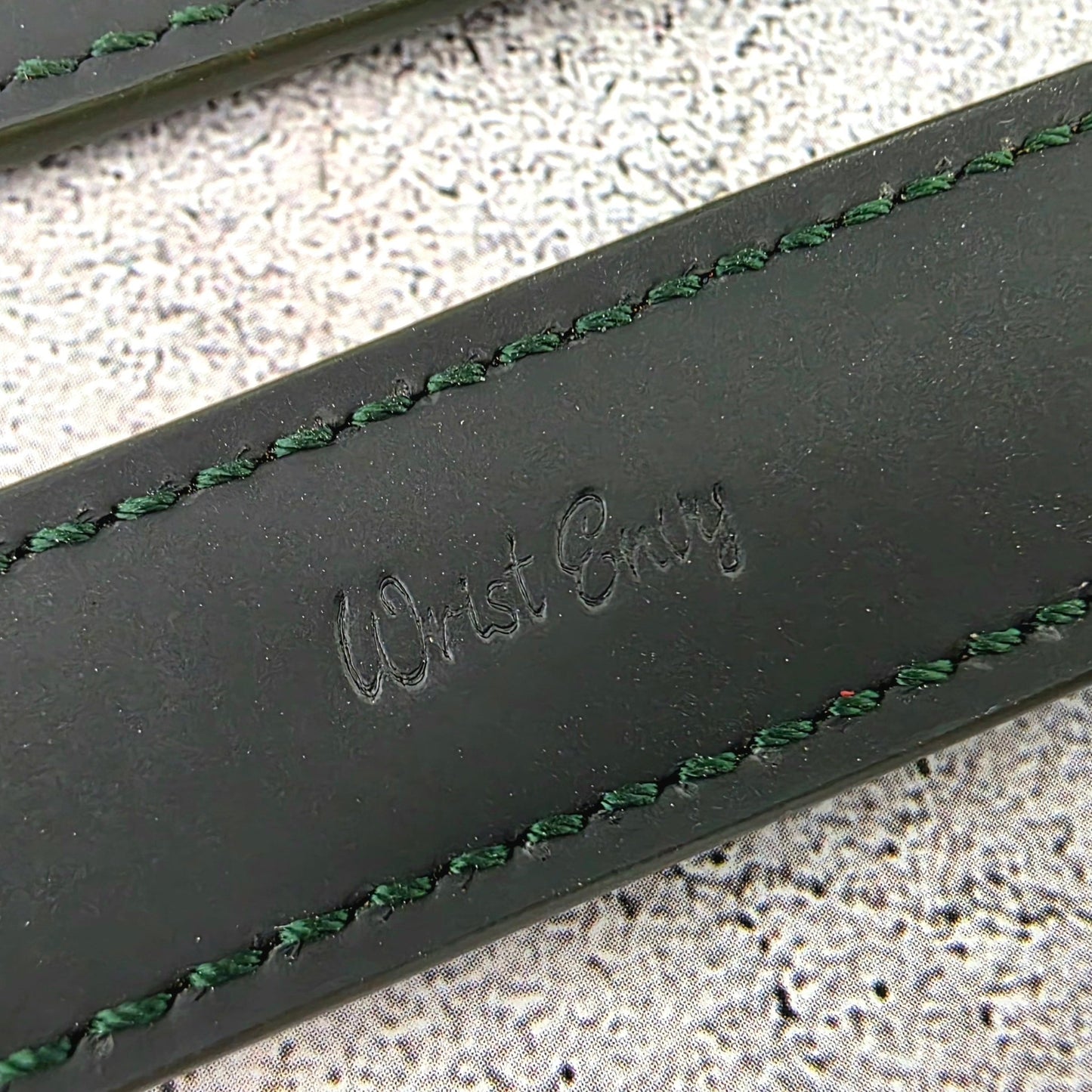 FKM Rubber Sailcloth Watch Strap Band 20mm Green - Wrist Envy