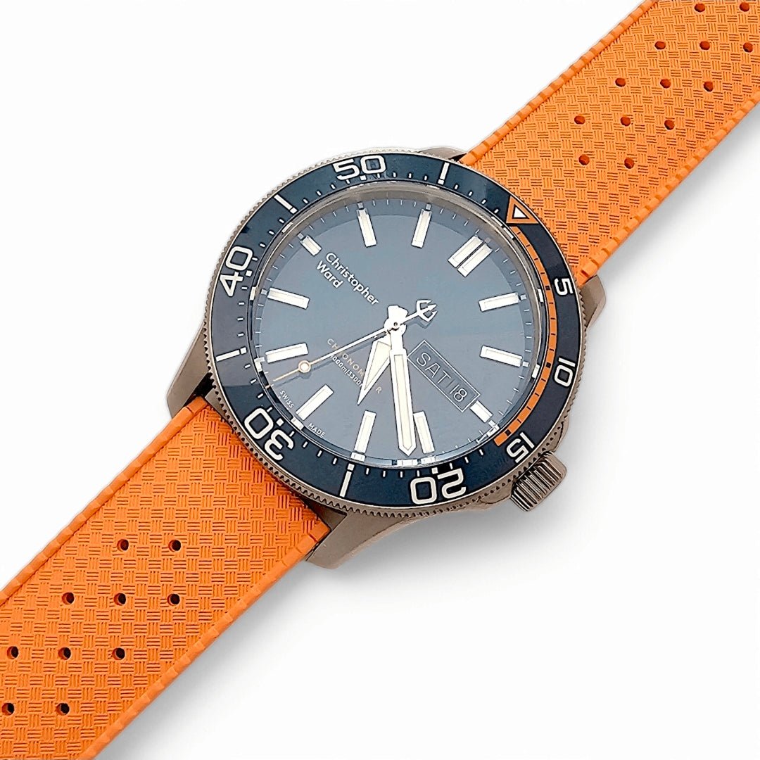 FKM Rubber Tropical Watch Strap Divers 22mm - Wrist Envy