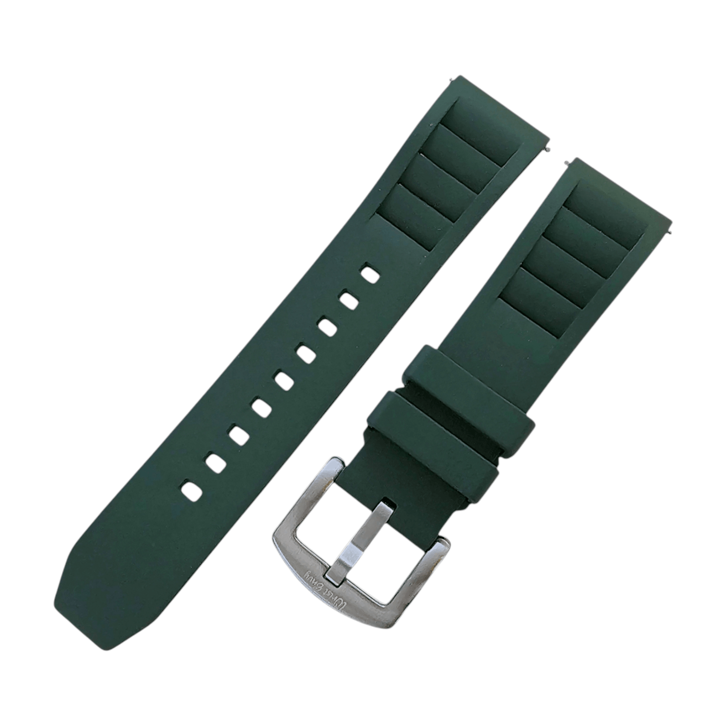 FKM Rubber Vented Divers Watch Strap Band 20mm 22mm - Wrist Envy