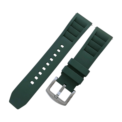 FKM Rubber Vented Divers Watch Strap Band 20mm 22mm - Wrist Envy