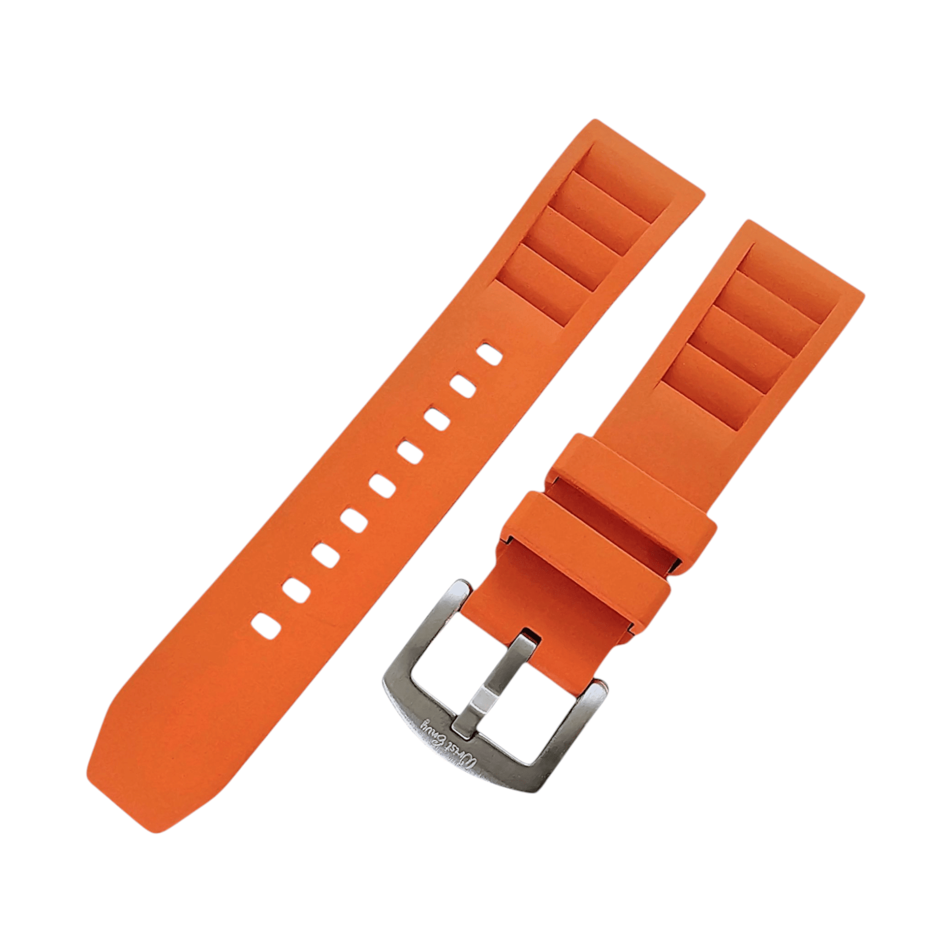 FKM Rubber Vented Divers Watch Strap Band 20mm 22mm - Wrist Envy