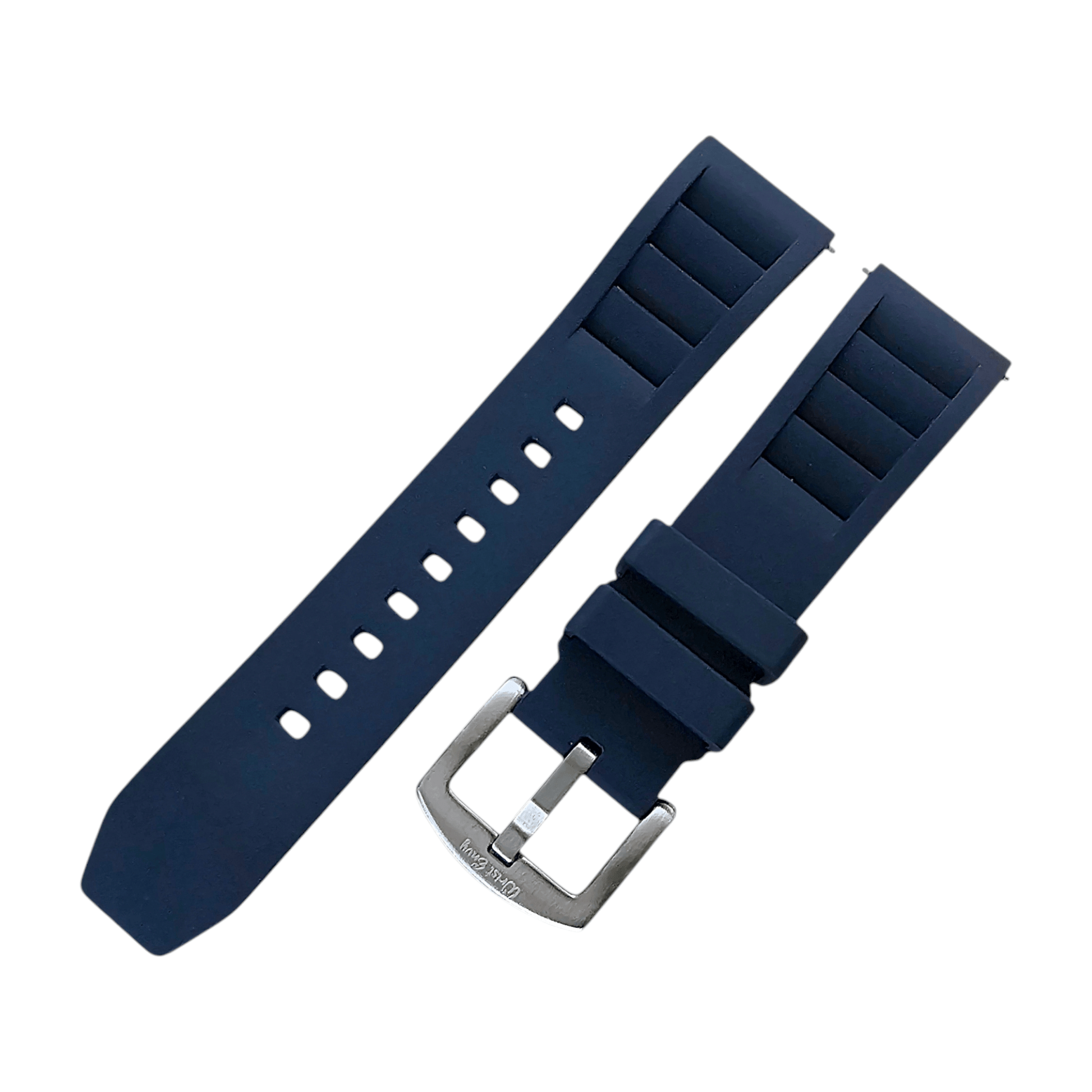 FKM Rubber Vented Divers Watch Strap Band 20mm 22mm - Wrist Envy