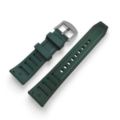 FKM Rubber Vented Divers Watch Strap Band 20mm 22mm - Wrist Envy