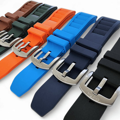 FKM Rubber Vented Divers Watch Strap Band 20mm 22mm - Wrist Envy