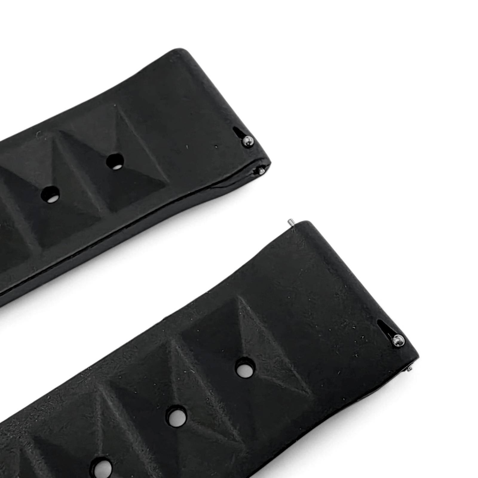 FKM Rubber Waffle Watch Strap 20mm 22mm Blue - Wrist Envy