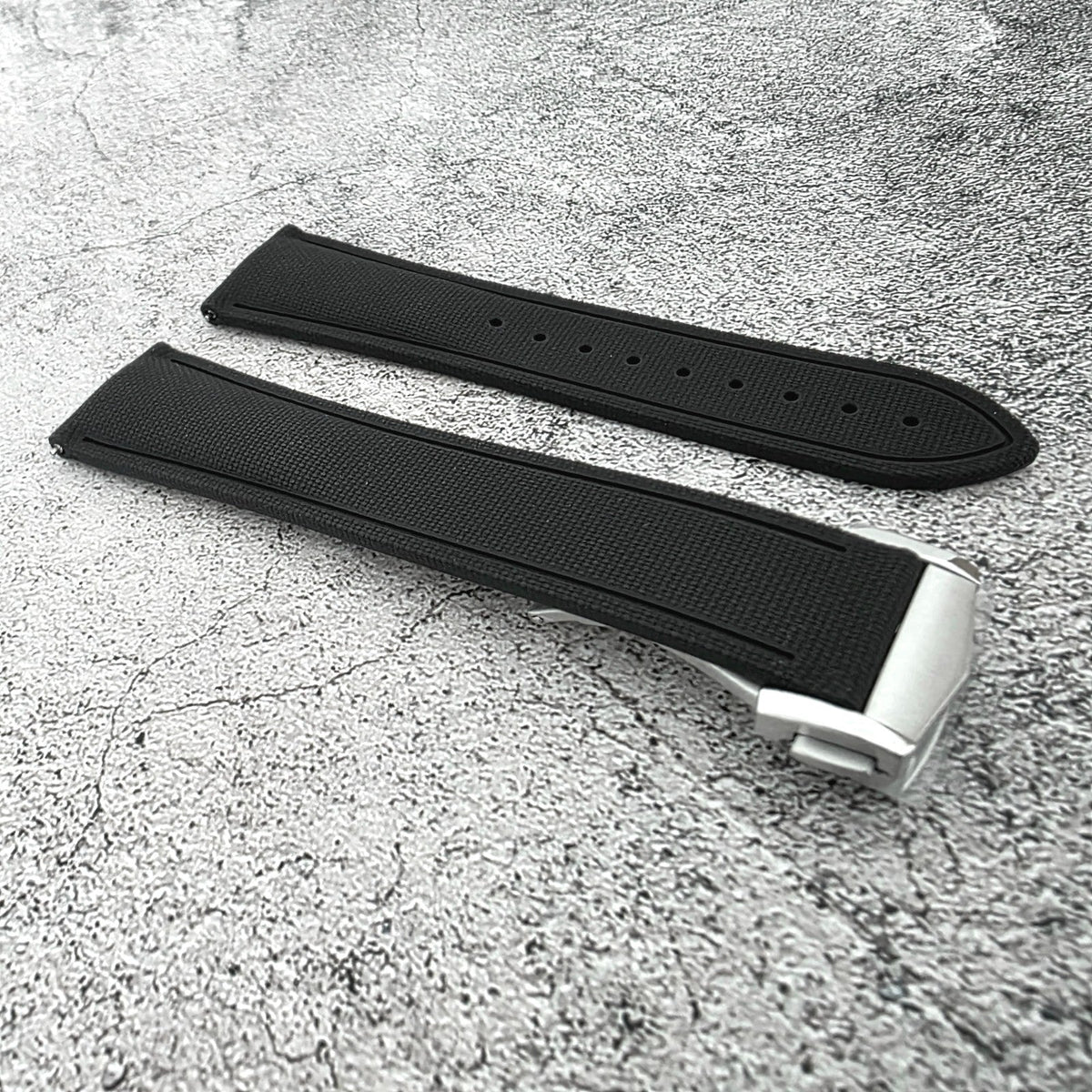 FKM Rubber Watch Strap Band Deployment Clasp Divers Quick Release 20mm 21mm 22mm - Wrist Envy