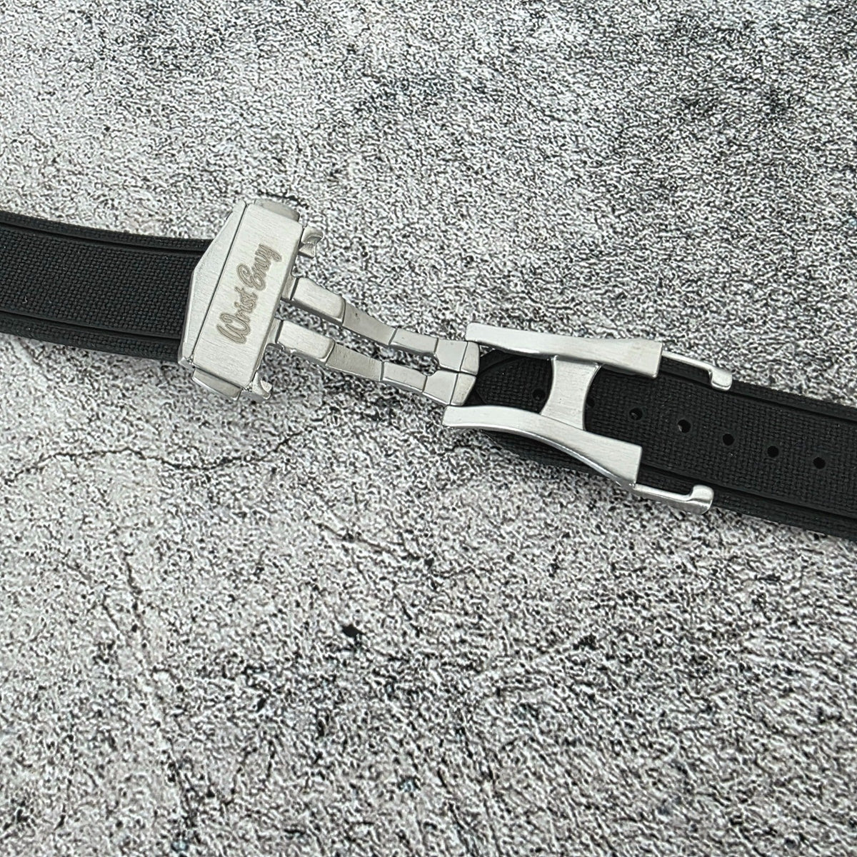 FKM Rubber Watch Strap Band Deployment Clasp Divers Quick Release 20mm 21mm 22mm - Wrist Envy