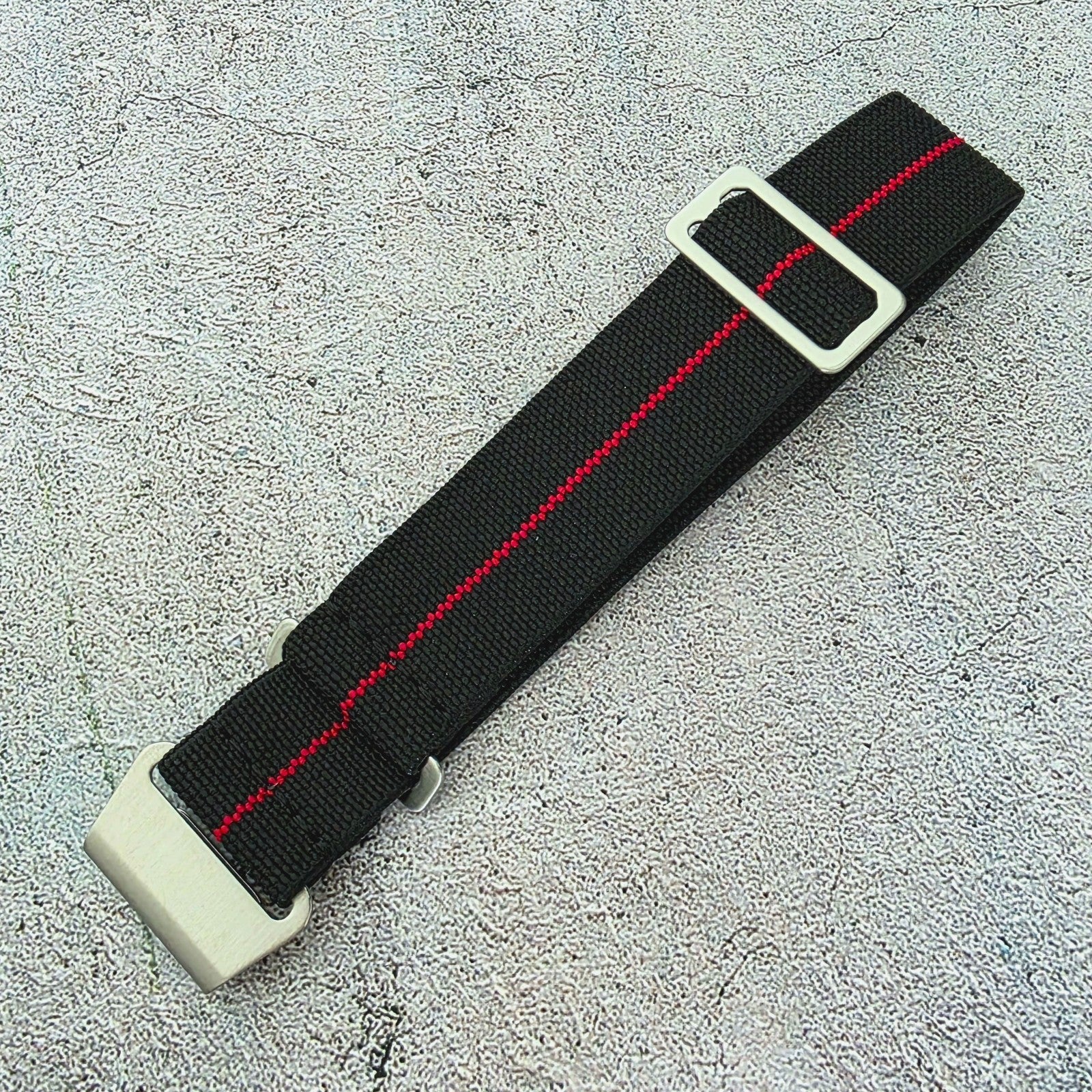 French Marine Nationale Premium Elastic Nylon Watch Strap 18mm 20mm 22mm - Wrist Envy