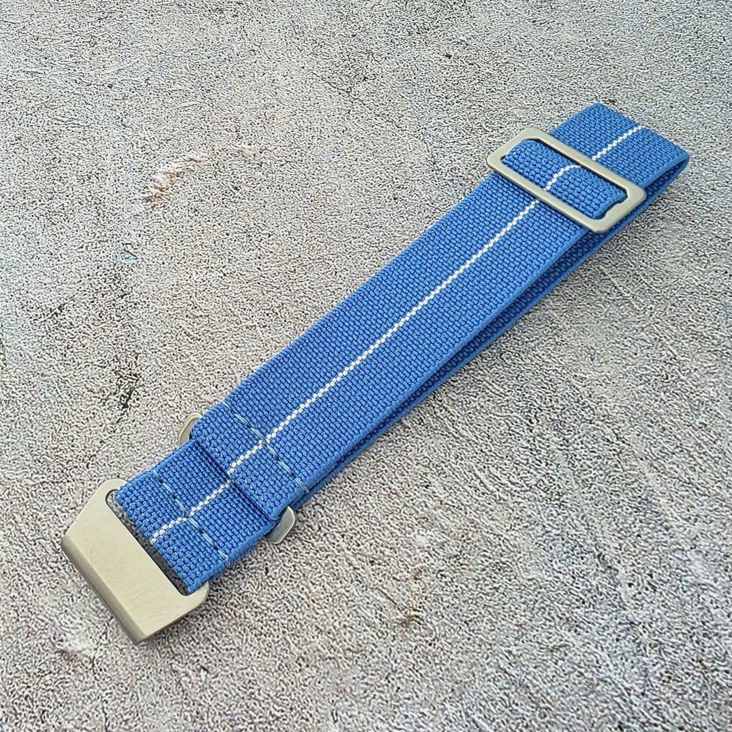 French Marine Nationale Premium Elastic Nylon Watch Strap 18mm 20mm 22mm - Wrist Envy